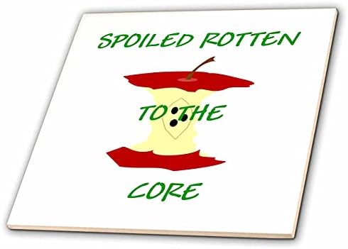 Imagem 3drose de mimado Rotten to the Core no Cartoon Apple Core - Tiles