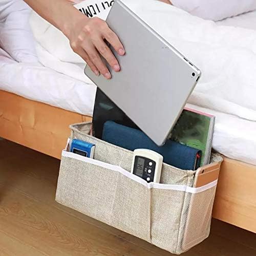 Jydqm Cotton Linen Bedside Storage Carr organizador de bolsas penduradas dormitórios Sundries Goles de beliche de beliches de