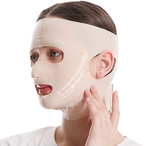 Cinturão dormindo de elevador de rosto completo, modelador de massagem facial fina, máscara de lança de queixo dupla no