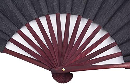 Amajiji 13 '' The Blank Chinease/Japanese Hand Hold Silk dobring Fan com moldura de bambu, homens de bambu de bambu de estilo