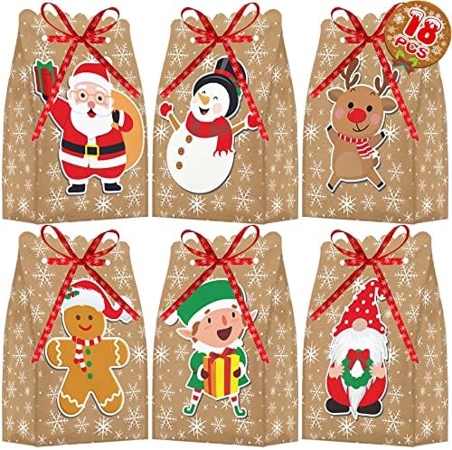 Bolsas de Natal para presentes pequenos 18pcs sacolas de brindes de Natal pequenas sacolas de presente de Natal sacolas