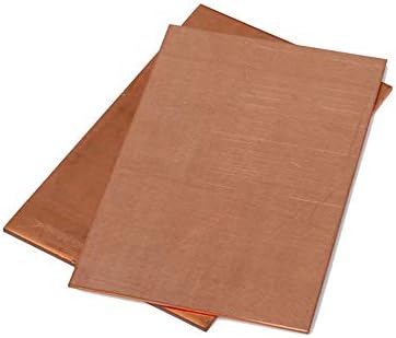 Placa de chapas de cobre WSABC Material puro, 4x4x0.08inch