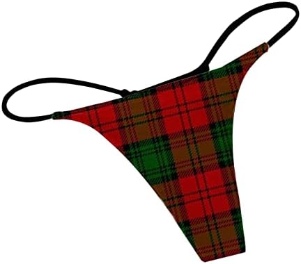Tangas de Natal Mulheres Panties Sexy calcinha travessa travessa de tiras esticadas de T-Back Tank