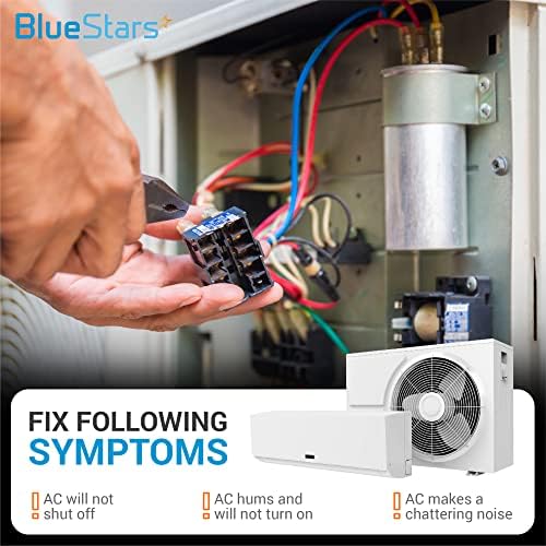 Ultra Durável CJX2-1210 3 Contator de pólo 25 AMP 220VAC Bobina por Bluestars - Compatível com relés, ar condicionado, bomba de calor,