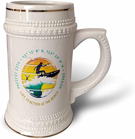 3drose American Beaches - Pacific City, Tillamook County, Oregon. - 22 onças de caneca