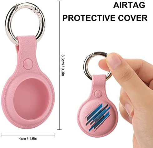 Abstract Blue Geometria TPU Caso para Airtag com Chaves de Protetora de Proteção Acessório de Capa para Chaves Backpack Pets