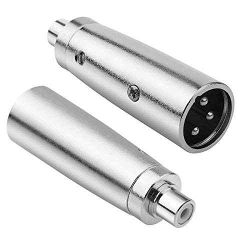 RCA feminina de colicy para XLR Adaptador de cabo de plugue masculino - 2 pacote