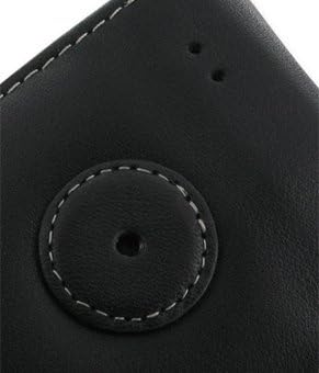 Monaco Flip Tipo de capa de couro preto com clipe de cinto destacável para HTC Wildfire A3333