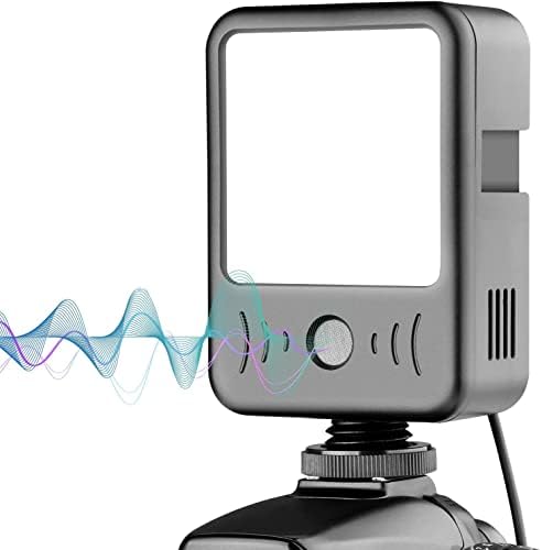 LED LIGHT BUILTED-IN Microfone, dois em um Mic+Light Light Light Light Light para entrevista Vlogging.