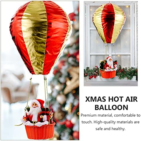 PretyZoom 1pc Christmas Vibe Suspense Teto Ornament Xmas Santa Hot Air Balloon Decor