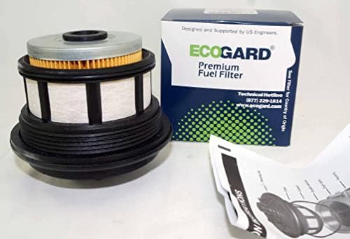 ECOGARD XF59292 Filtro de combustível a diesel premium se encaixa Ford F-250 Super Duty 7.3L Diesel 1999-2003, F-350