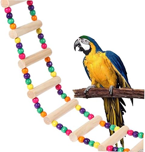 Hohopeti 1pc Papolate Plataforma escalada Toys Toys para hamsters Macaw Toys Parrot escada Bridge Bird Ladder Wood Parrot