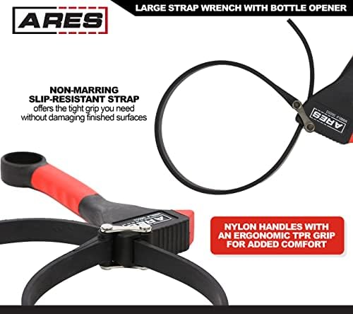 ARES 56053 - Chave de alça de luxo grande multiuso - ajustável até 6 polegadas de diâmetro - Chave de pulseira resistente