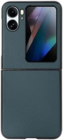 Caso para Oppo Find N2 Flip, Capa protetora de couro genuíno premium capa Slim Case Ultra Thin Anti-Drop Tampa para Oppo Find