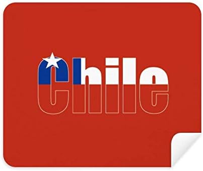 Chile Country Nome da tela do telefone Limpador de copos de limpeza de pano de limpeza 2pcs Camurça tecido