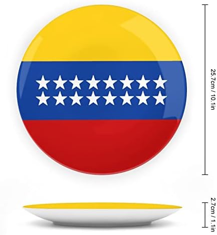 Bandeira de Gran Colômbia Osso China Placas decorativas de placas de cerâmica Craft With Display Stand for Home Office