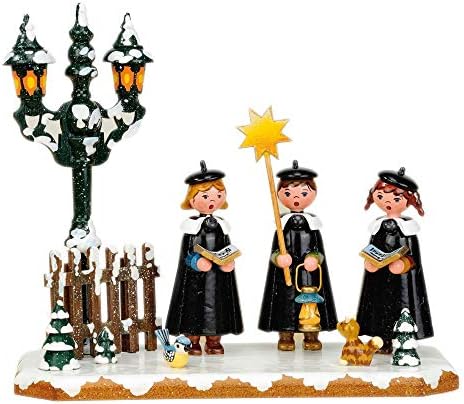 Autêntico alemão Erzgebirge Handcraft Small Figures & Ornaments Church Singing Group - 16x14cm / 6x5,5inch - Hubrig Volkskunst