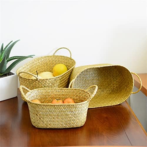 Doubao, tecido, cesta de chá de fruta com cesta de pão caixa de armazenamento cosmético com alça de utensílios domésticos de cozinha
