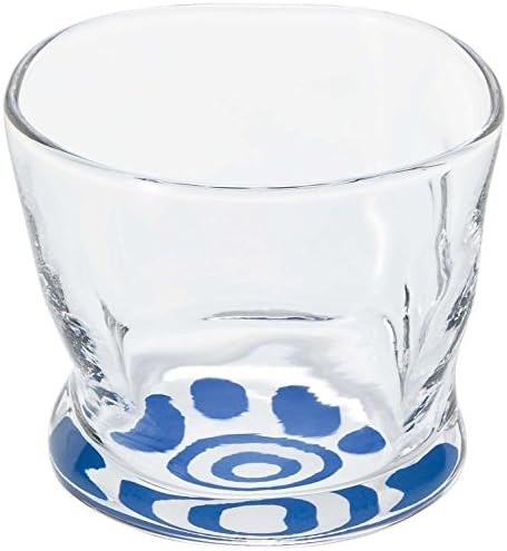 Aderia 6896 copo de saquê, vidro de saquê japonês, vidro familiar de Inoguchi Nikuq, 3,4 fl oz, copo, Ochoko, padrão de pata, fabricado