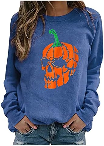 FMCHICO Feminino de Halloween Skeleton Printe