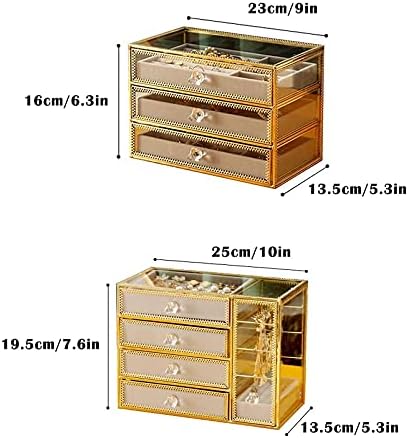 Caixa de armazenamento de jóias Caixa de jóias de vidro Jóias Europeias Caixa de armazenamento europeu para colar Reling
