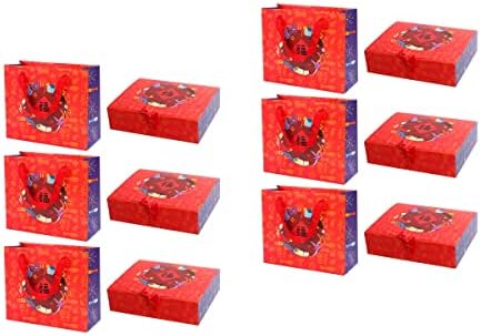 Doitool 12 PCs Caixa de presente do ano novo chinesa Caixa de embalagem Presentes Totte