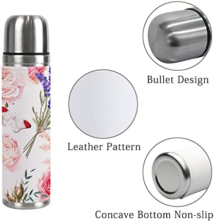 Vantaso Isolled Water Bottle Rose Floral Rose Peony Lavender Butterfly Isollo