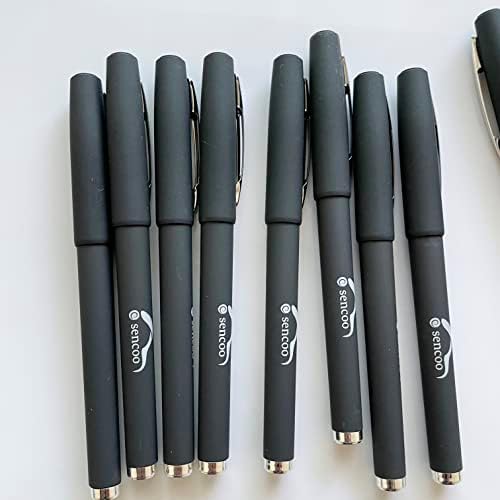Sencoo 48 Pack preto gel canetas de tinta estudantes canetas criativas de papelaria criativa canetas premiadas que escrevem canetas