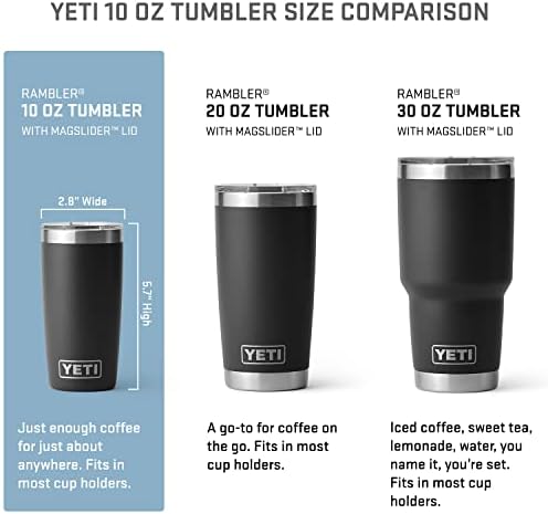 Yeti Rambler 10 onças, aço inoxidável, a vácuo isolado com tampa Magslider, verde dossel