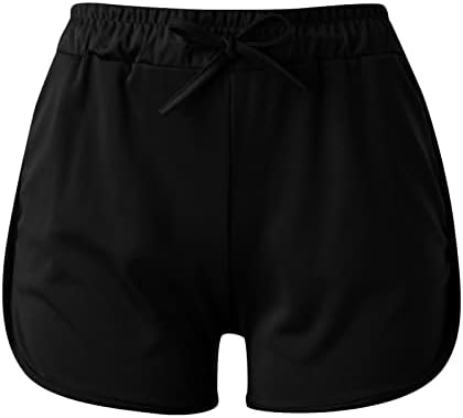 Shorts de bicicleta com bolsos femininos de verão feminino casual short high shorts