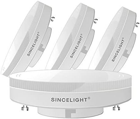 SinceLight LED LED GX53 Luz de refletor de luz, 7W, 6000k branco frio, adapte-se ao acessório GX53, unidades de cozinha, armários de