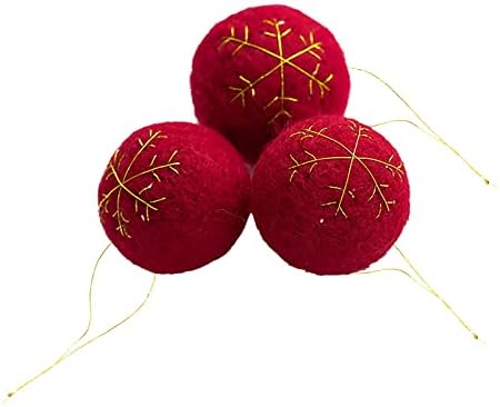 Natal Pequeno bola de lã pendente de coragem artesanal da árvore de natal Acessórios decorativos DIY Decorações de natal Frega