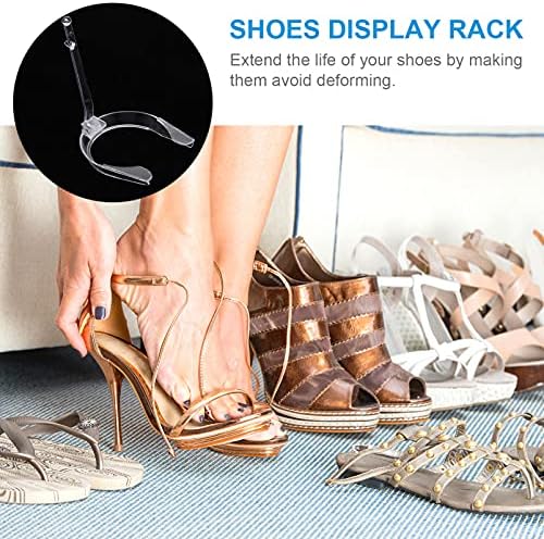 Sapatos de sapatos de holibanna sapatos de rack rack rack 10 pares acrílico clear sapatos exibir sapatos rack suportes de sandália