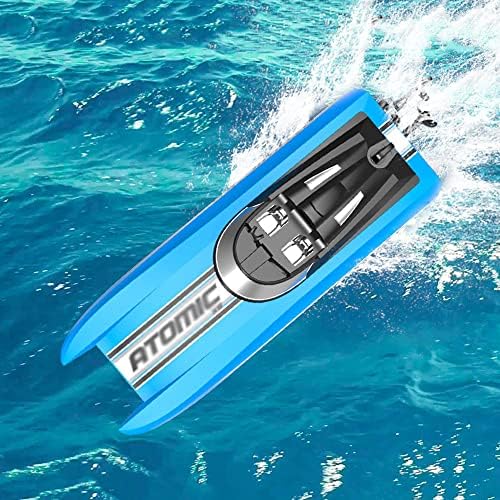 Zottel RC Boat 30km/h, barco de corrida rápido para piscina e lago, barco de corrida de 2,4 GHz para crianças e adultos, com bateria recarregável, alarme de bateria baixa, para meninos e meninas