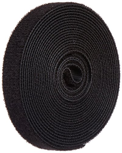 Velcro 1801-ow-PB/B Black Nylon Onewrap Crania, gancho e loop, 1/2 de largura, 10 'de comprimento