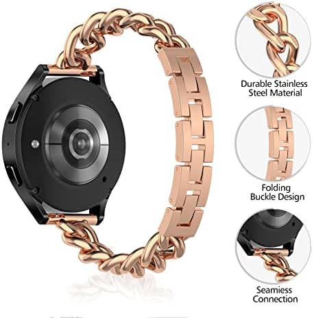 Everact Metal Band Compatível com Samsung Galaxy Watch 5/4 Band 40mm 44mm, Galaxy Watch 5 Pro Band 45mm/Galaxy Active 2 Watch Band/Galaxy