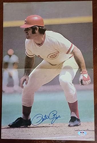 Pete Rose PSA DNA assinado 11x16 Inserir fotografia autógrafos - fotos autografadas da MLB