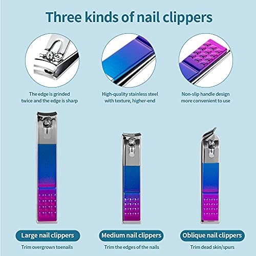 HEPUP 4-16PCS Pedicure Professional Manicure Conjunto para dicas de unhas cortador de aço inoxidável Clipper Eagle Hook Ferramentas