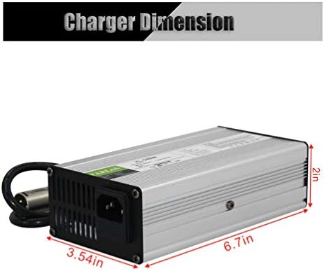 50.4V 4A carregador de 44.4V Bateria de li-íon carregador inteligente usado para 12s 44.4V Bateria de íon de lítio de alta potência com estojo de alumínio do ventilador