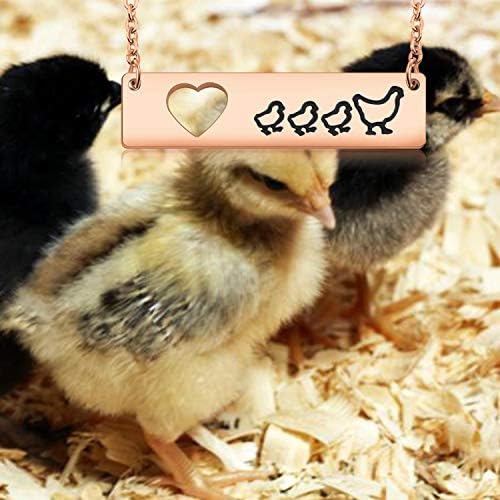 PLITI MAMA HEN HEN Colar Colar Mothers Colar Baby Chick Colar Mom Colar Kids Colar Mom Mãe Mãe Hen e Baby Chick Bar Colar