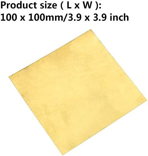 Lucknight Capper Sheet Metal Metal Brass Cu Metal Folha placa é ideal para fabricar ou projetos elétricos espessura 0. 05in/ 1,2