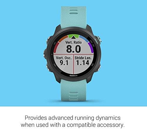 Garmin Forerunner 245 Music, GPS executando smartwatch com música e dinâmica avançada, aqua
