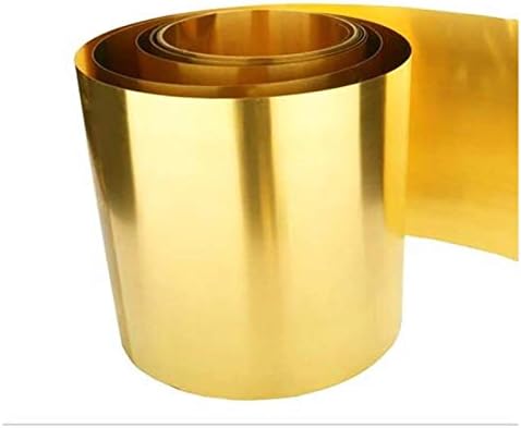 Folha de latão Nianxinn Roll Brass Strip High Purity Film Gold Brass Foil Folha de cobre, folha de cobre pura de 0,1x50x1000