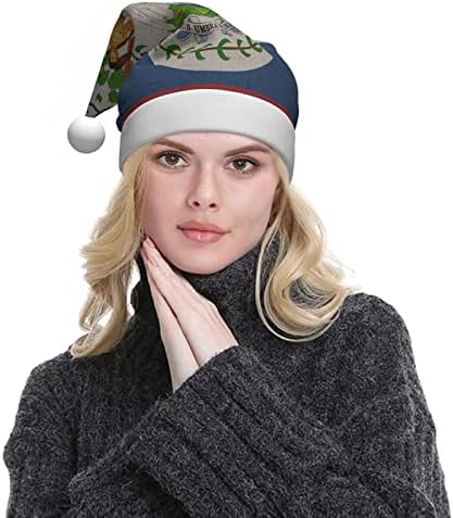 Bandeira Retro Bordize Funny Funny Adults Pray Papai Noel Hat chapéu de Natal para mulheres e homens chapéu de férias de natal