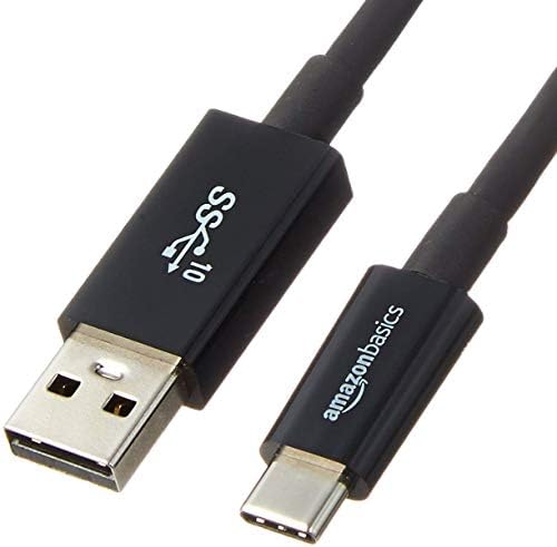 Basics USB tipo C para USB-A Male 3.1 Gen2 Cabo de carregador de adaptador-3 pés-preto e USB tipo C para USB-A 2.0 Cabo