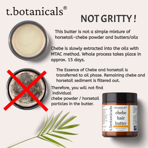 T.Botanicals Chebe Oil and Butter Set para crescimento de cabelo Orgânico do Chad Africa, conjunto de óleo de 4 oz e 8 oz de