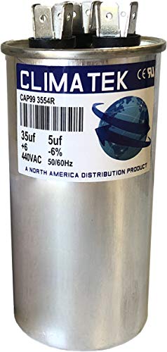 Capacitor redondo de Climatek-se encaixa em Amrad RA2000-44-505-356 | 35/5 UF MFD 370/440 VOLT VAC