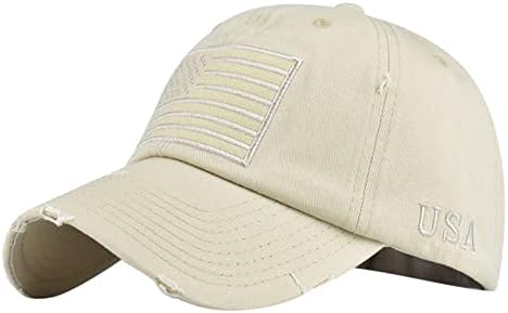 Banco de beisebol Homens Mulheres bandeira americana Vintage Lavagem Plain Sun Hat de Low Profile Cottoner Trucker Dad Dad Hat