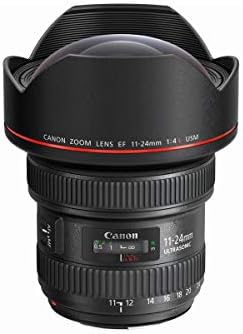 Canon EF 11-24mm f/4l USM Lens, pacote com trigo de fibra de carbono de 3pod Trek Fiber e cabeça de bola, kit de limpeza