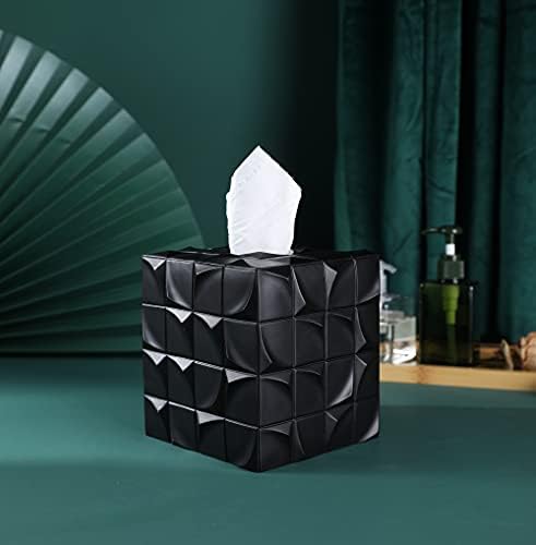 Hymmah Modern Square Tissue Caixa de lapidação, acessórios de banheiro decoração de design de design exclusivo para caixa de papel